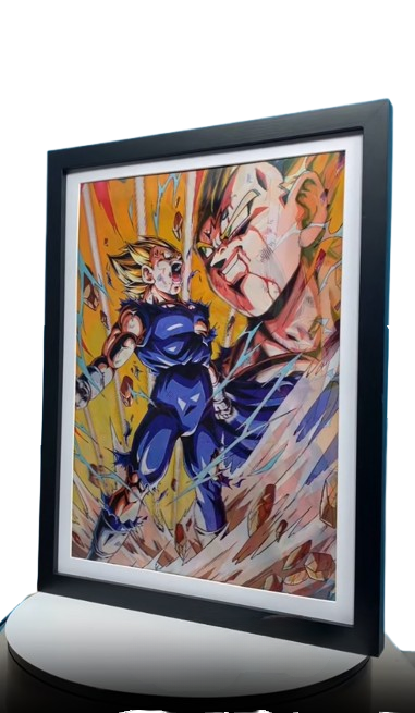 Dragon Ball Z 3D Lenticular Poster – Goku, Vegeta & Gohan Flip Art (No Frame)