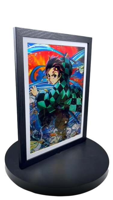 Demon Slayer 3D Lenticular Motion Poster – Nezuko, Tanjirou & Zenitsu