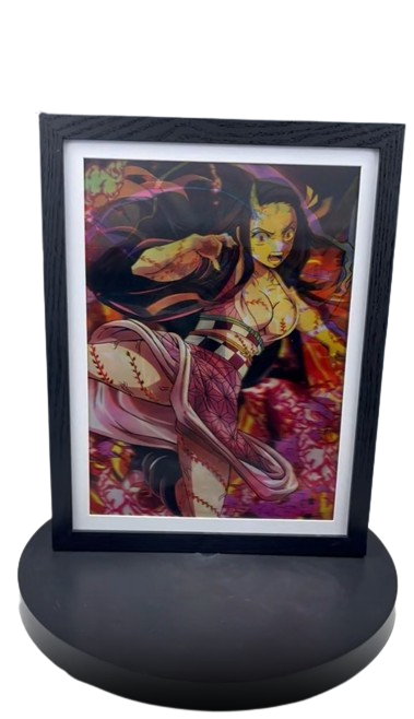 Demon Slayer 3D Lenticular Motion Poster – Nezuko, Tanjirou & Zenitsu