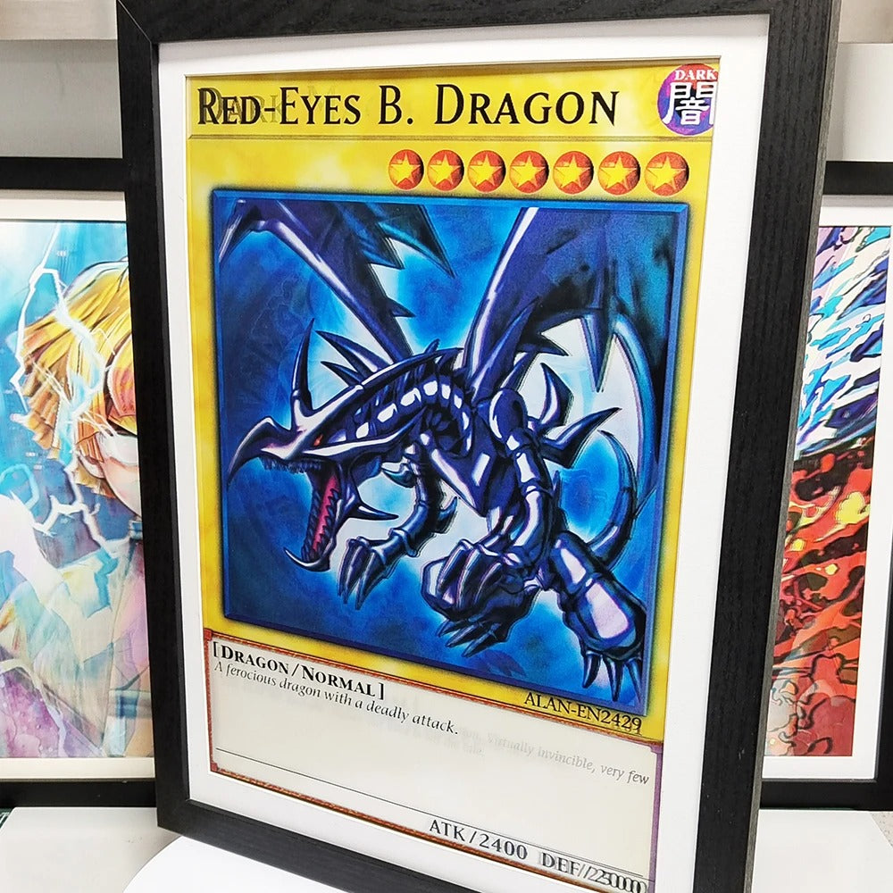 3D Lenticular Yu-Gi-Oh! Poster – Blue-Eyes White Dragon / Red-Eyes Black Dragon / Dark Magician.